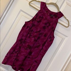 Plum sleeveless sequined blouse